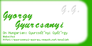 gyorgy gyurcsanyi business card